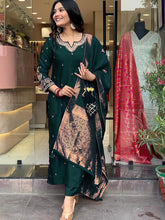 Premium Roman Silk Embroidery Suit for Women with Stylish Jacquard Dupatta