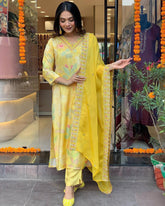 Radiant Yellow Ethnic Suit with Dupatta