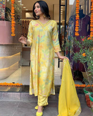 Radiant Yellow Ethnic Suit with Dupatta