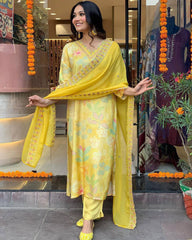 Radiant Yellow Ethnic Suit with Dupatta