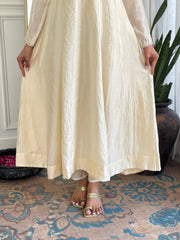 Classic Off-White Embroidered Festive Kurta