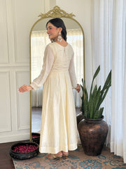 Classic Off-White Embroidered Festive Kurta