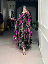 Pink Color Floral Long Gown For Party