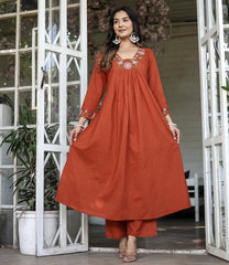 Trendy Kurta Pant Dupatta Set With Embrodary For Women