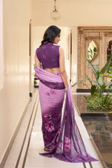 Purple Color Weightless Marble Saree