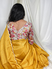 Radiate Elegance in Sunshine Yellow Saree
