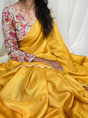 Radiate Elegance in Sunshine Yellow Saree