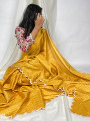 Radiate Elegance in Sunshine Yellow Saree