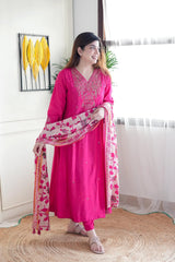 Women Embroidery A-Line Kurta Set