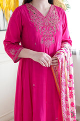 Women Embroidery A-Line Kurta Set