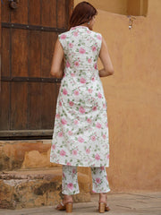 New Womens Regular Sleeve less Kurta With Trousers & Dupatta Sets for New Trend