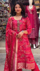 Festive Flares – Red Embellished Ethnic Ensemble