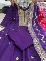 Luxurious Purple Traditional Indian Ethnic Wear