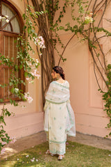 Ivory Garden β Embroidered Pastel Kurta Set