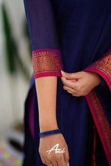 Stunning Navy Blue Kurta Set with Rich Gold Embroidery