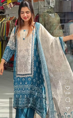 DIGITAL PRINTED A-LINE KURTA - PLAZZO WITH DUPATTA
