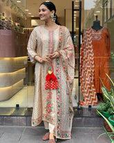 Elegant Floral Printed Ethnic Suit Set