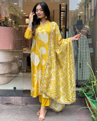 Bright & Beautiful Yellow Traditional Suit
