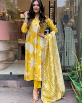 Bright & Beautiful Yellow Traditional Suit