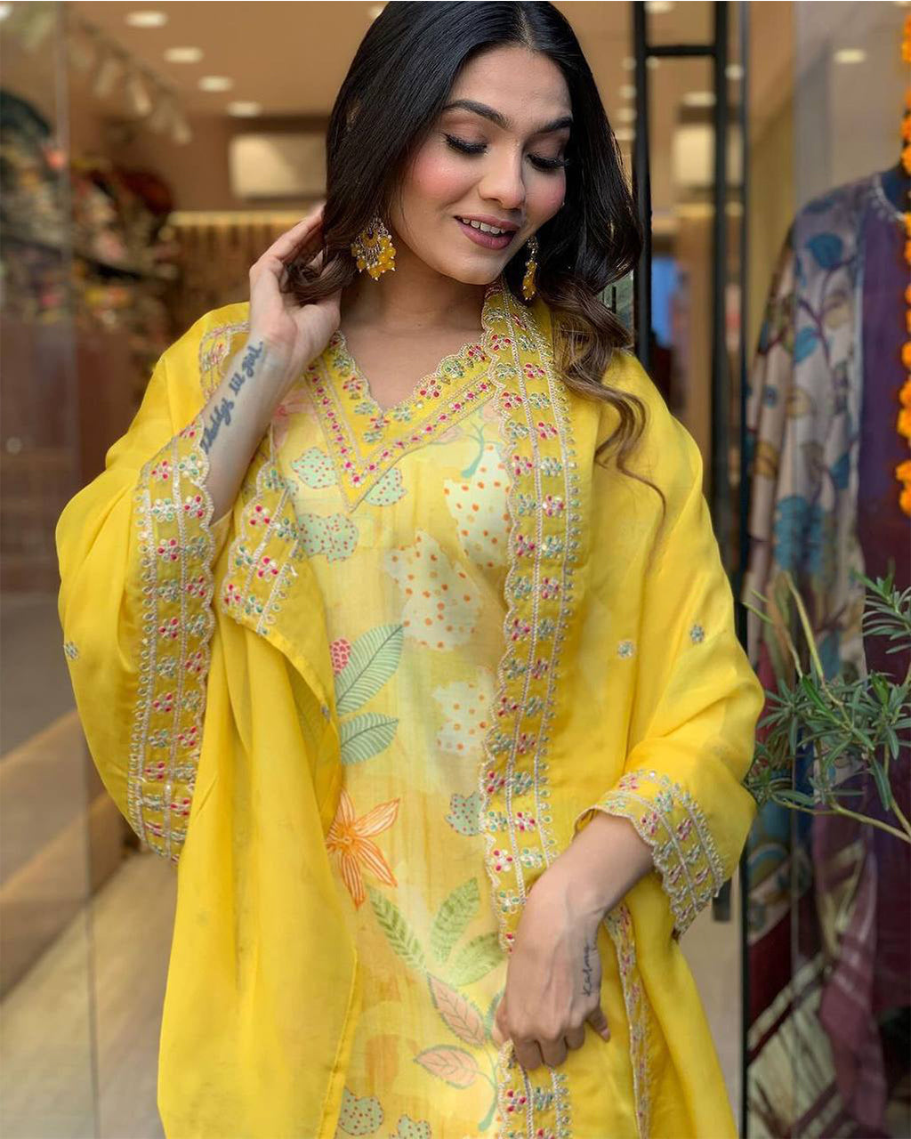 Radiant Yellow Ethnic Suit with Dupatta