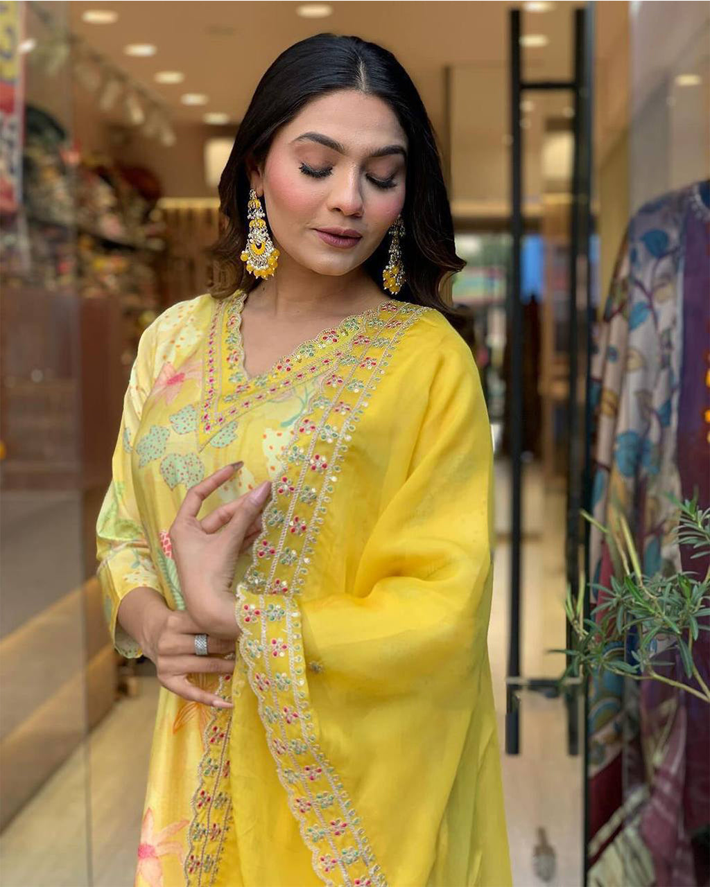 Radiant Yellow Ethnic Suit with Dupatta