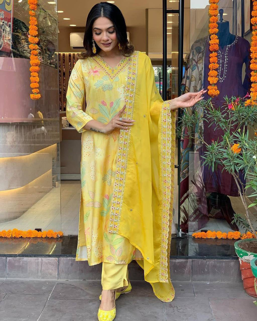 Radiant Yellow Ethnic Suit with Dupatta