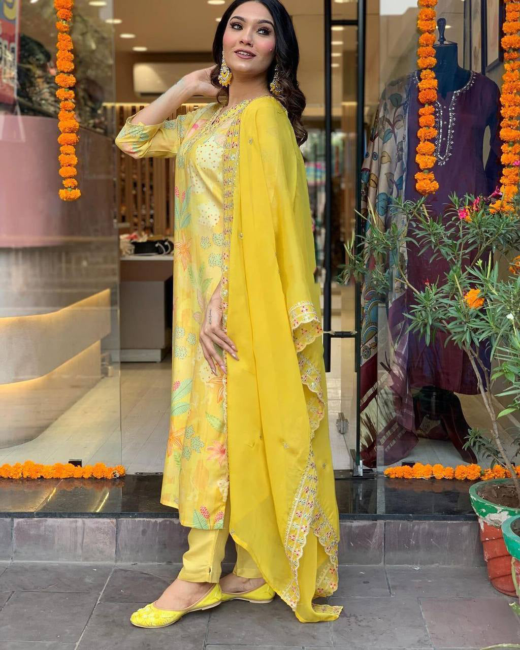 Radiant Yellow Ethnic Suit with Dupatta