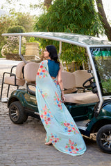 Amazing Sky blue Color Saree