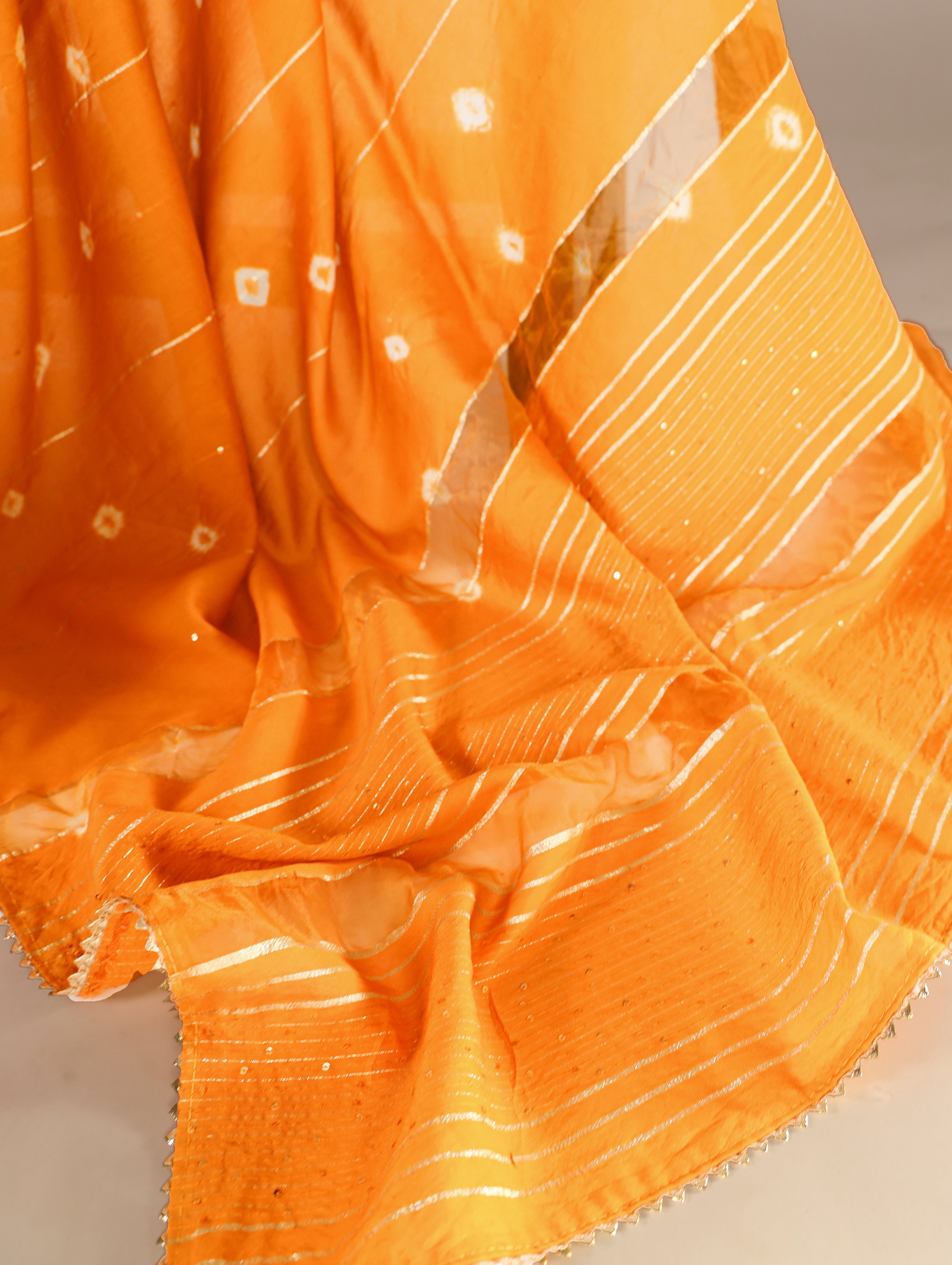Mustard Elegant Viscose Chanderi Saree