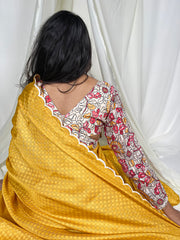 Radiate Elegance in Sunshine Yellow Saree