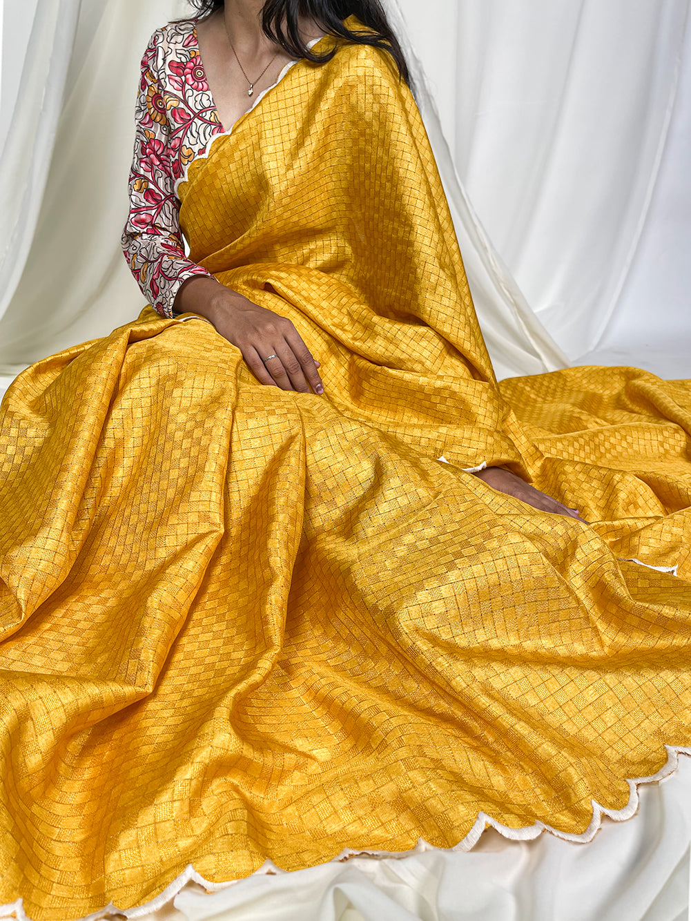 Radiate Elegance in Sunshine Yellow Saree