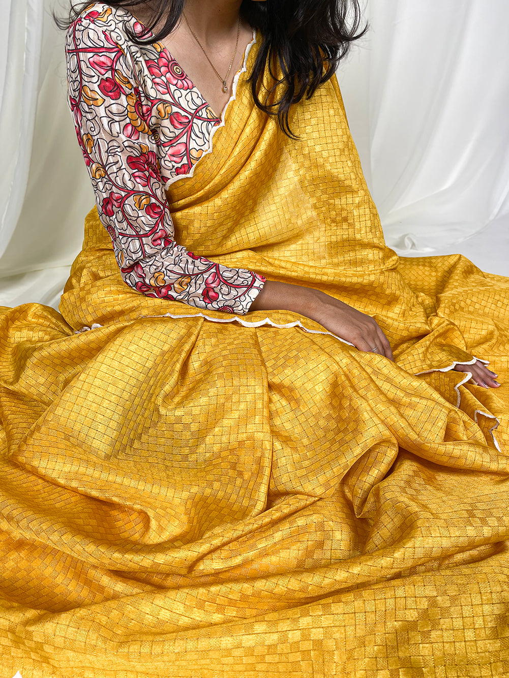 Radiate Elegance in Sunshine Yellow Saree