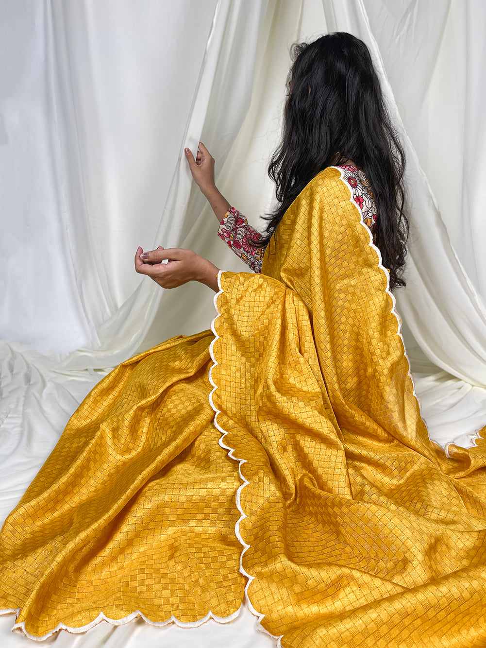 Radiate Elegance in Sunshine Yellow Saree