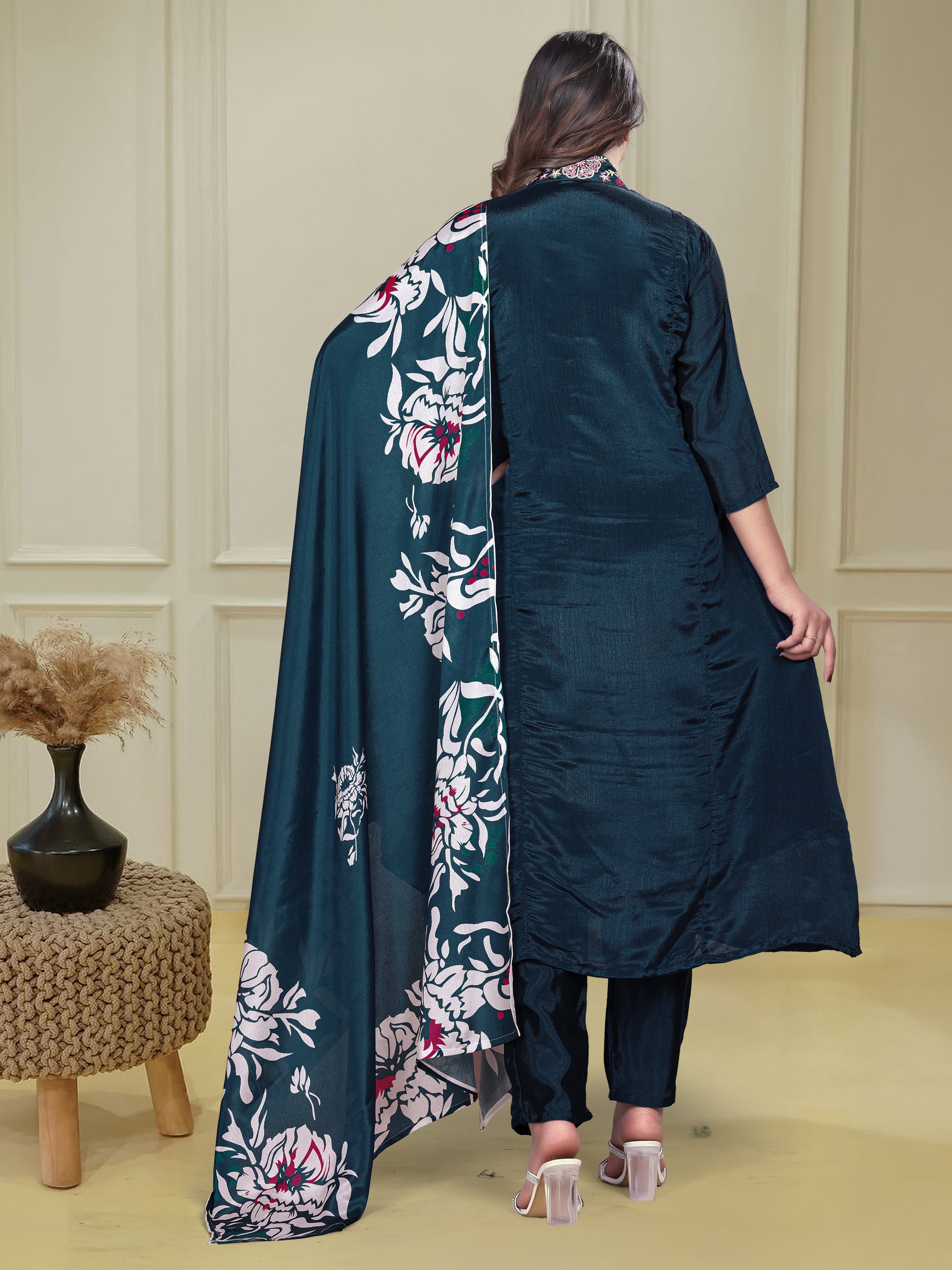 Indian Pakistani Salwar Suit Kurti Set Women Party Wear Top