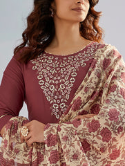 Premium Cotton Kurta Pant With Dupatta Set For Women