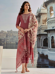 Premium Cotton Kurta Pant With Dupatta Set For Women