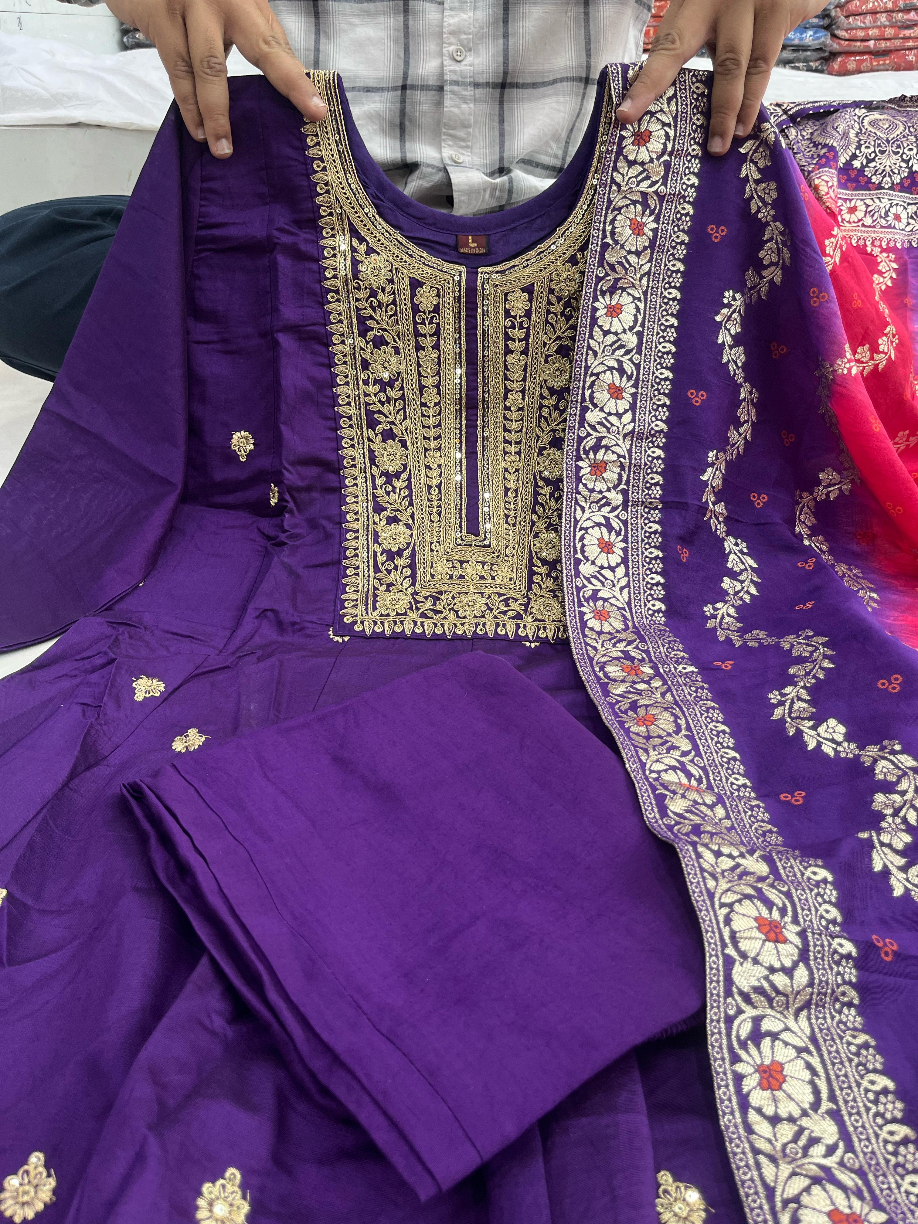 Luxurious Purple Traditional Indian Ethnic Wear