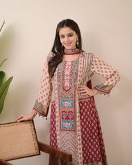 JASOOD FULL ANARKALI KODI  ROUND SET