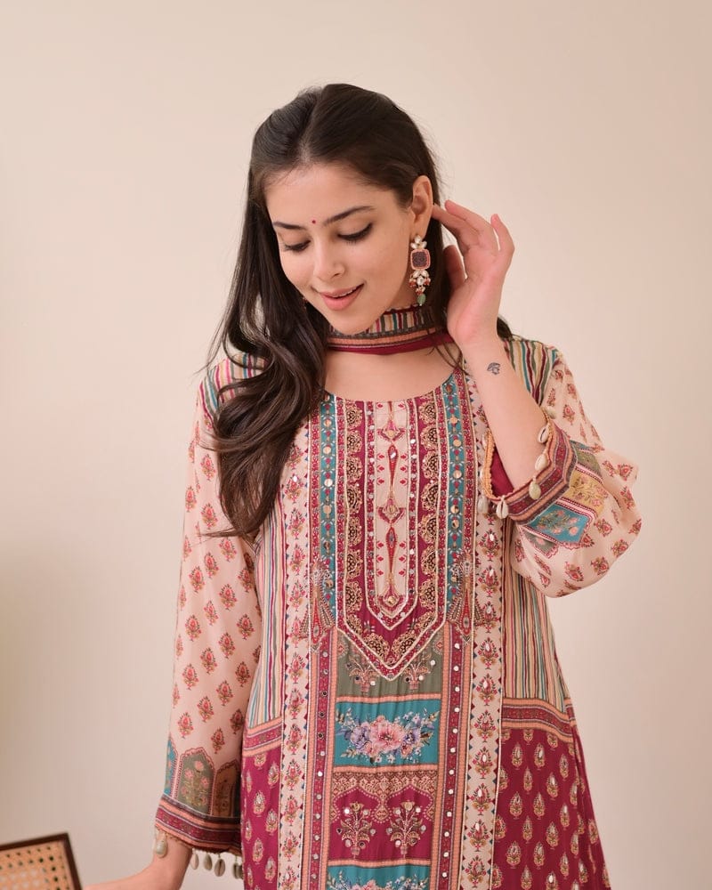 JASOOD FULL ANARKALI KODI  ROUND SET