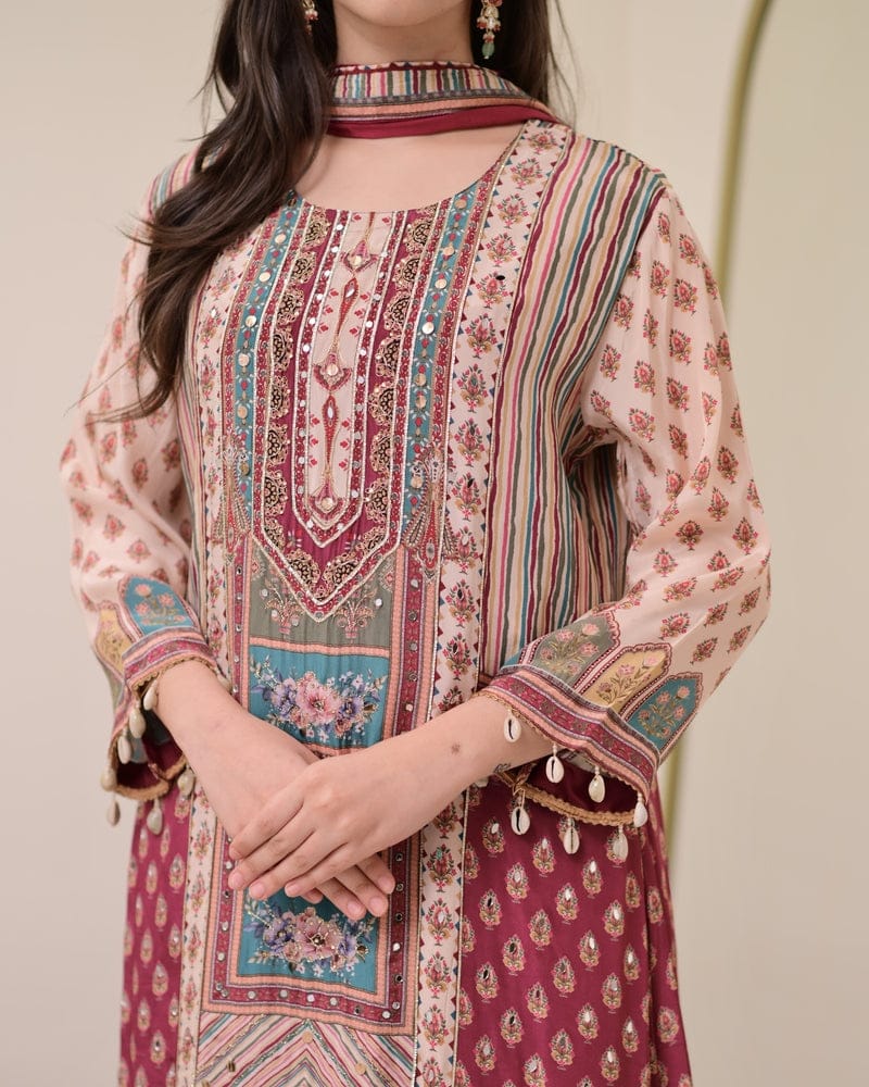 JASOOD FULL ANARKALI KODI  ROUND SET