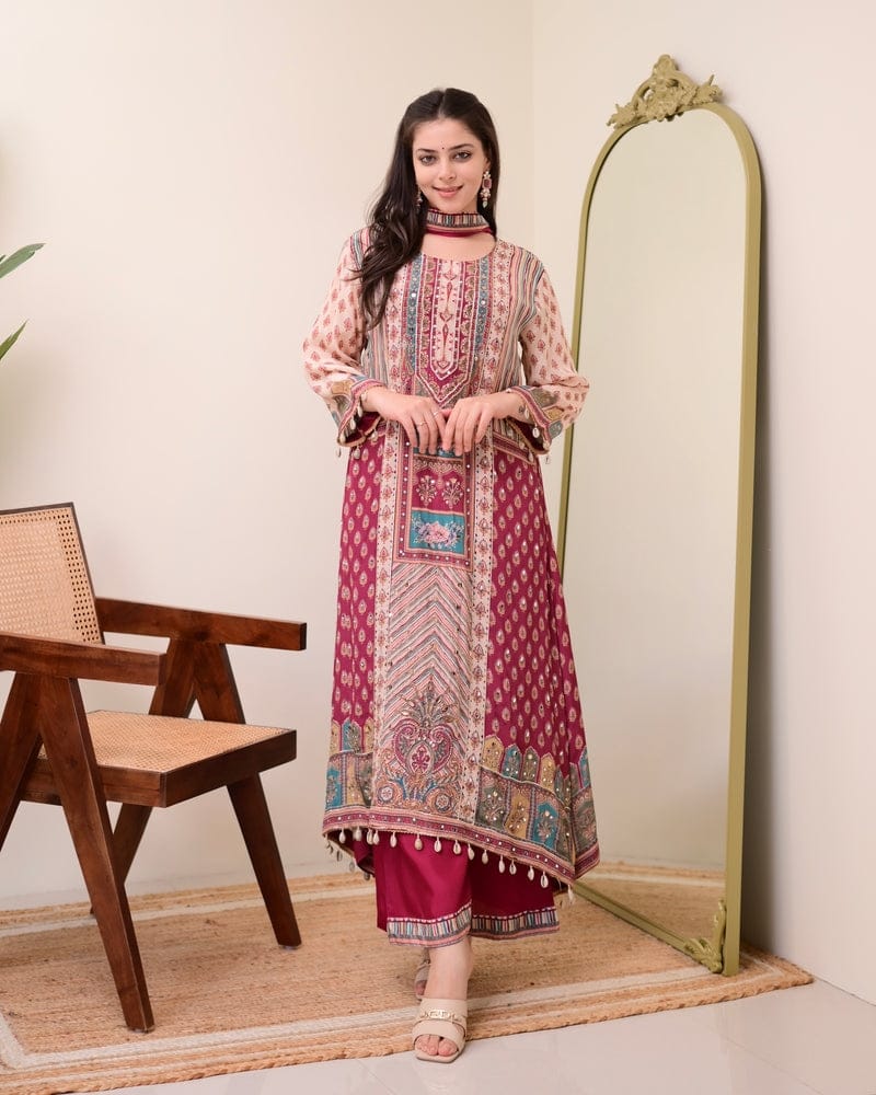JASOOD FULL ANARKALI KODI  ROUND SET