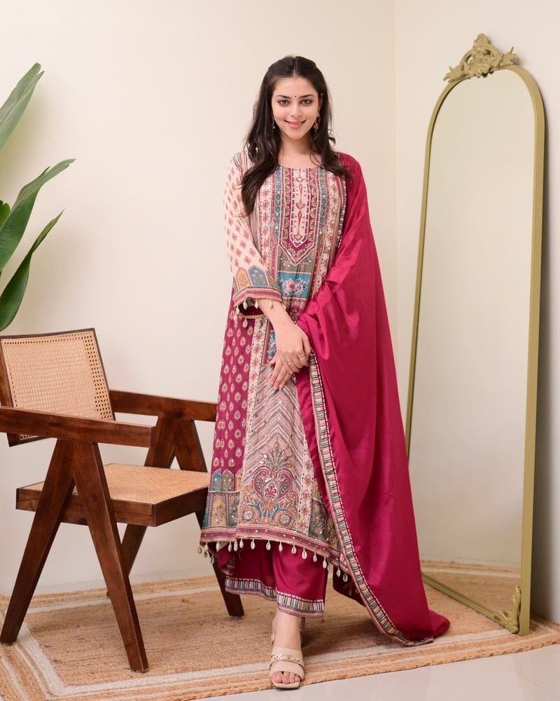 JASOOD FULL ANARKALI KODI  ROUND SET