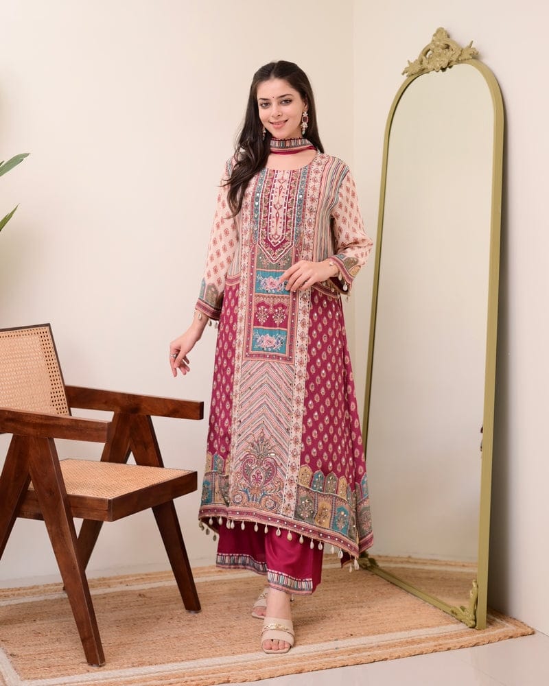 JASOOD FULL ANARKALI KODI  ROUND SET